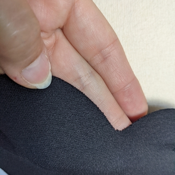 Nwt LBD Black Stretch Ponte Dress with Scallop - Picture 12 of 13